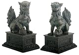 Chinese Guardian Lions (Foo Dogs) Bronze Finish Bookends