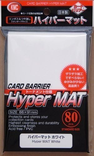 KMC Sleeves HM1560 Deck Protectors Hyper Matte White, Pack - 80 by KMC Sleeves