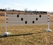 V Pattern Colored Plank Gates Wood Horse Jumps 12ft