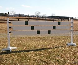 V Pattern Colored Plank Gates Wood Horse Jumps 12ft