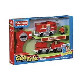 Fisher-Price GeoTrax Smokey and Jose Fire Engine Set by Fisher-Price