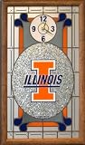 Illinois Fighting Illini Framed Glass Wall Clock - B0009V4D6W