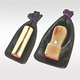 法人印鑑セット オランダ水牛(芯持) 2本セット(丸寸胴 角天丸)+皮袋付 手彫り仕上げ