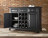 Crosley Furniture Newport Buffet Server in Black Finish
