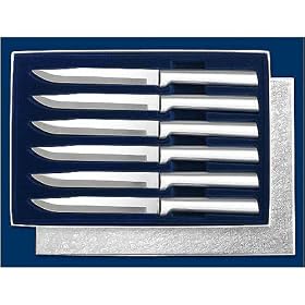 Rada Cutlery Six Utility Steak Knives Gift Set, 6 Piece Boxed Set, Solid Cast Brushed... by Rada Cutlery