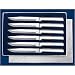Rada Cutlery Six Utility Steak Knives Gift Set, 6 Piece Boxed Set, Solid Cast Brushed Aluminum Handles, Non-Serrated, Made in USA