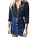 Dixperfect Button-Front A-Line Denim Skirt for Women and Girls