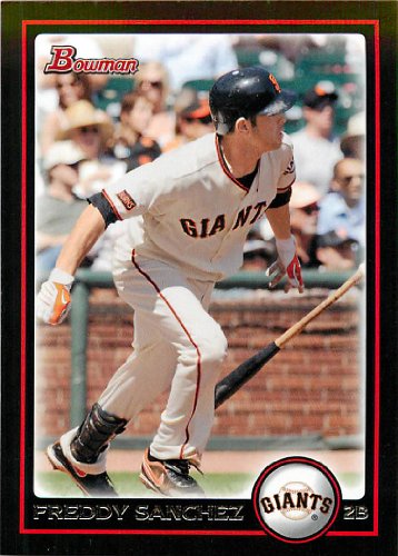 2010 Bowman Baseball Card # 51 Freddy Sanchez - San Francisco Giants - In A Protective Screwdown Case!
