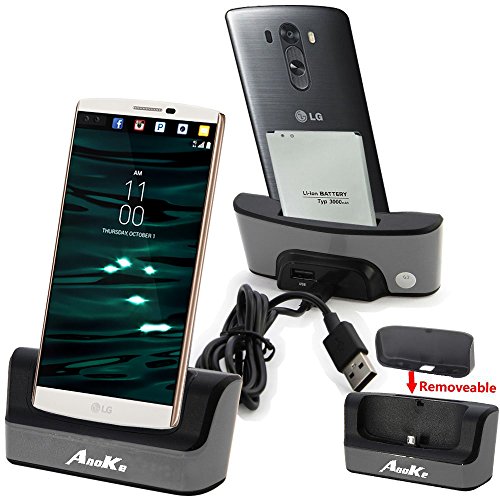 LG V10 Charger, LG V10 Battery Charging Station, AnoKe USB 3.0 Desktop Charging Docking Station Cradle Pad - Support Charging Spare Battery for LG V10 Mobile Cell Phone Charger Dock