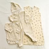 Halo Innovations 4-Piece Organic Layette Set - Tea Cup, Small