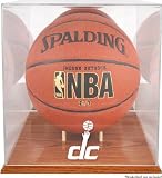 Washington Wizards Team Logo Basketball Display Case |Details: Oak Base, Mirror Back