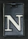 Ganz Initial Suitcase Luggage Bag Tag Address Travel N Black White NEW!