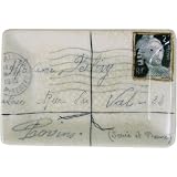 Green French Envelope Porcelain Rectangle Tray