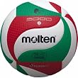 Molten Volleyball V5M5000, Weiß/Grün/Rot, 5