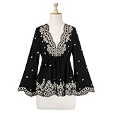 Embroidered Drawstring Front Top (Petite, Tall & Misses Sizes XS-3X)