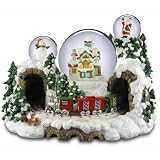 Rotating Train with 3 Water Globes Figurine
