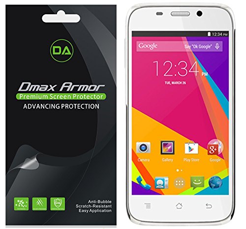 [6-Pack] Dmax Armor- BLU Studio 5.0 HD LTE Screen Protector Anti-Bubble High Definition Clear Shield - Lifetime Replacements Warranty- Retail Packaging