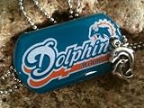 Miami Dolphins Altered Art Handcrafted Dog Tag