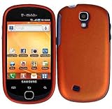 For T-Mobil Samsung Gravity Smart T589 Accessory - Rubber Orange Hard Prote ....