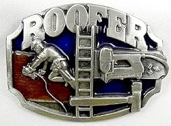 Roofer (Occupation) Enamel Pewter Buckle