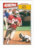 Jerry Rice football card 1987 Topps #115 (San Francisco 49ers)