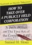 How to Take Over a Publicly Held Corporation
