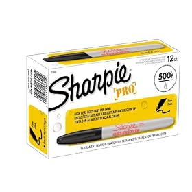 Sharpie Industrial Fine Point Permanent Markers, 12 Black Markers(13601)