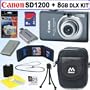 Canon Powershot SD1200 IS 10MP Digital Camera Dark Gray + 8GB Deluxe Kit