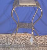 Art Deco Marble Top Brass Accent Table, #mi16