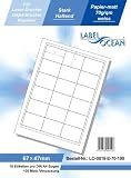 Produkt-Bild: LabelOcean LO-0018-e-70,  1800 Etiketten 67x47mm A4, 70g/qm, geeignet f&uuml;r Inkjetdrucker-, Laserdrucker und Kopierer.