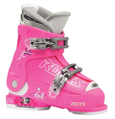 Roces Kinder verstellbarer Skischuh IDEA 19.0-22.0 MP, deep pink white, 30-35