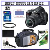 Nikon D5000 Digital SLR Camera w/ 18-55mm VR Lens + Transcend 16GB SDHC + Spare EN-EL9 Battery + UV Protective Glass Filter + Digital Carrying Case + Willoughby's Package I