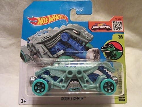 Hot Wheels 2016 Dino Riders DOUBLE DEMON 1:64 Scale Collectible Die Cast Metal Toy Car Model #3/5 on International Short Card by double demon