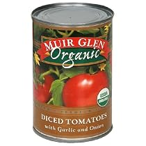 Muir Glen Organic Diced Tomatoes, Garlic & Onion, 14.5-Ounce Cans (Pack of 12)