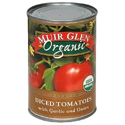 Muir Glen Organic Diced Tomatoes, Garlic & Onion, 14.5-Ounce Cans (Pack of 12)