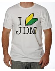 Oil Ragz M1-P110-WHT-XXL White XX-Large Mens "I Badge JDM" Short Sleeve T-Shirt