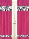 Funky Zebra Window Treatment Panels - Set of 2