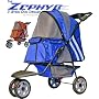 Blue "Zephyr" Jogging Cat & Dog Stroller