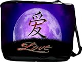 Chinese Love on Moon Design Messenger Bag – Laptop Bag ***with matching Neoprene Pencil Case*** -School Bag – Reporter Bag – Unisex – Ideal Gift for all occassions!