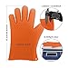 Homar 3 Colors Heat Resistant BBQ Grilling Gloves Oven Mitten Set - Best in Protective Mitts & Potholders - Silicone Baking & Outdoor Cooking Gloves One Size Fits All Perfect for Men & Women (Orange)