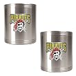 Pittsburgh Pirates MLB 2pc Stainless Steel Can Holder Set- Primary Logo by Great American Products