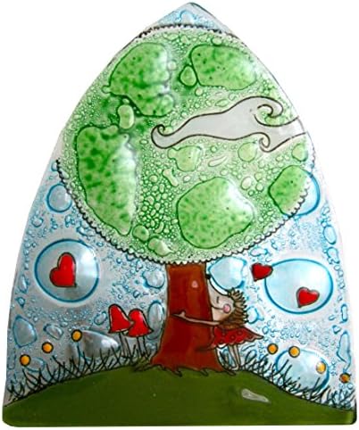 Contemporary Recycled Fused Glass Night Light "Woodlands Collection" Handmade Fair Trade (Tree Hugger)