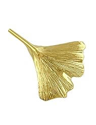 Brooch ginkgo leaf 30 mm 9k gold