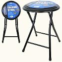 18 Inch Cushioned Folding Stool with Safety Lock - Home and Garden > Accessories