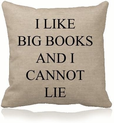 Amxstore Cotton Polyester Decorative Throw Pillow Cover Cushion Case Pillow Case,two side i like big books and i cannot lie