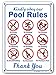 Kindly Obey Our Pool Rules - Swimming Pool Sign - 10