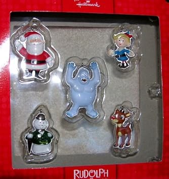 #!Cheap Rudolph the Red Nosed Reindeer Set of 5 Holiday Christmas Ornaments - Rudolph Bumble Hermey Santa Sam the Snowman