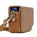 MegaGear Canon PowerShot SX620 HS, ELPH 180, ELPH 360 HS, ELPH 190 is, ELPH 170 is, SX610 HS Leather Camera Case with Strap - Light Brown - MG1091