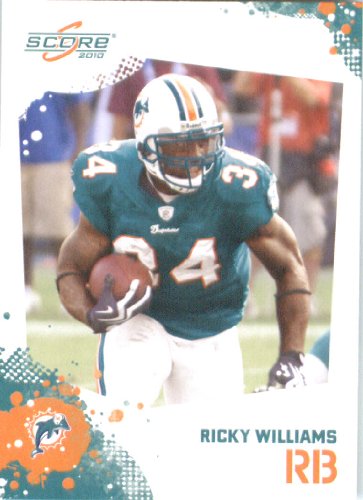 Ricky Williams - Miami Dolphins - 2010 Score Football Card - NFL Trading Card in Screwdown Case
