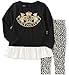 Juicy Couture Girls' Tunic with Ruffle and Animal Print Pant Set
